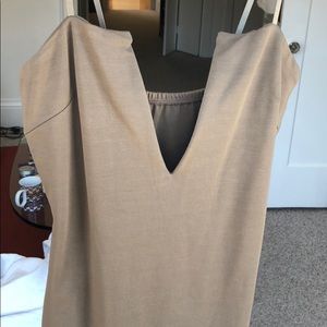 plunging bust bandeau bodycon midi dress